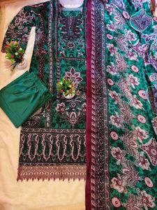 Elegant Green Printed Kurta Set