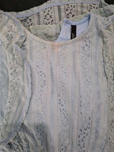 Light Blue Lace Mini Dress