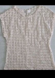 Crochet Cream Knit Top✨️