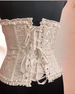 White Lace Up Corset