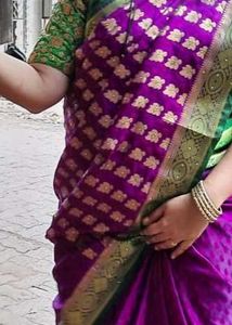 Magenta color beautiful saree