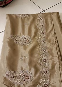 Jari Work 🤎 Light Brown Saree