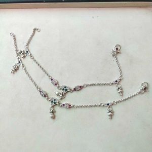 SLIGHTLY used Pure Silver Anklets पायल