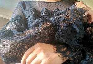 Elegant Black Lace Top🎀🖤🔥🌟