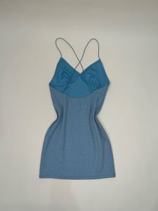 Blue Mini Slip Dress