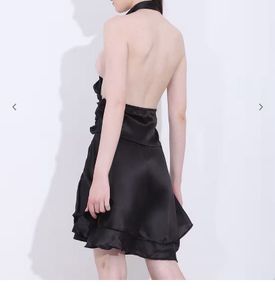 Elegant Black Halter Dress