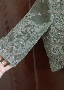 Designer Teal Green Festive Saree