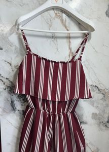 Striped Ruffled Romper