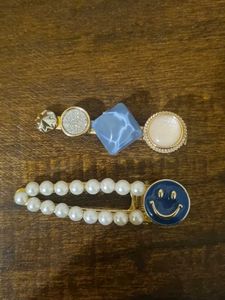 Blue Pinteresty Hair Clips