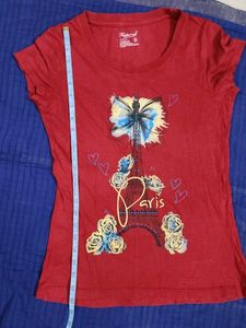 Red Paris Graphic Tee