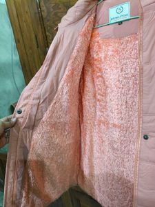 Pink Padded Jacket with Hood