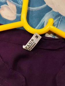 Purple Button-Down Kurti