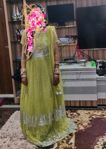 Mehendi Green Gown For Sale