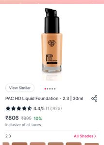 PAC Hd LIQUID FOUNDATION (2.3)