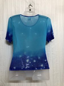 Blue Short Sleeve Top