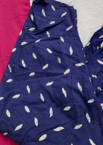 Daily Wear Suit Magenta And Blue