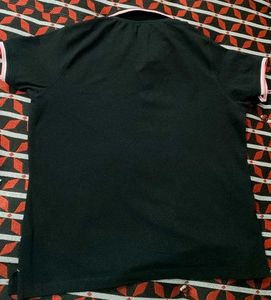 Black Polo Shirt w/ Pink Trim