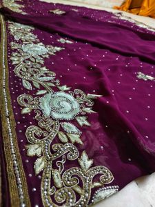 Purple Heavy 💜 Saree With Blouse ✨🔥🫰