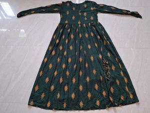 Green Anarkali set🌻