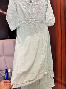 Elegant Mint Green Kurta set/ Maxi dress