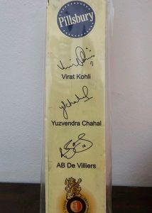 RCB IPL Signed Autographed Cricket Miniature Bat