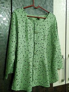 Green Printed Top