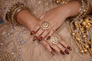 Red Cat Eye Press On Nails