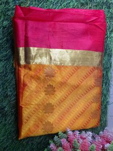 Elegant silk unstitched lehenga choli set with sha