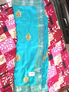 Sea Green/Cyan Colour Saree