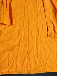 Orange Cotton Kurta