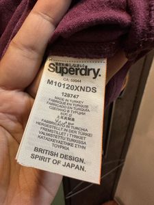Superdry Burgundy Graphic T-Shirt – Size M