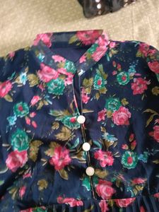 Blue Flower Frock/Kurti