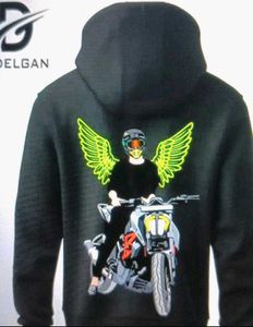 Delgan Black Hoodie