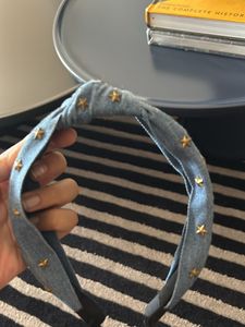 H&amp;M DENIM STAR STUDDED HAIRBAND