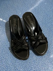 Women Black Wedge Heel