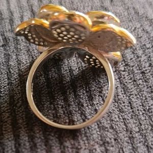 Flower pure 925 silver ring