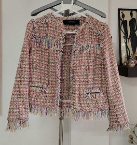 Zara Basic Confetti Metallic Tweet Jacket