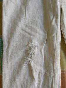 Ripped Baggy White Jeans