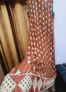 🤎Pakistani Anarkali Demi Stitched Dress