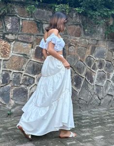 Off White Maxi Skirt