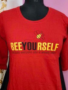 Red Graphic Print Top