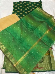 Green Paisley Banarasi Suit Material