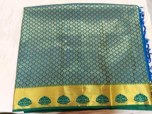 New Pattu Saree With Aari Work Blouse Without Falls