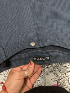 Blue Waffle Knit Pants