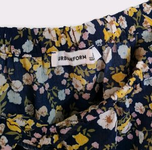 Urban Blue Floral Off-the-Shoulder Crop Top Women