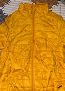 Yellow Padded Jacket with cover.