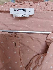 Peach Button-Down Top