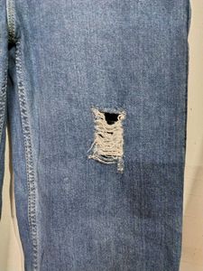 Ajio Distressed Blue Jeans