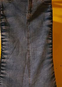 Denim Long Skirt