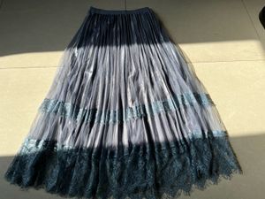 Elegant Lace Trim 2 In 1 Skirt